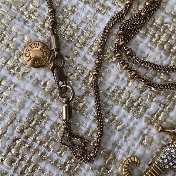 JCrew 28” gold chain with rhinestone seahorse - Picture 2 of 3